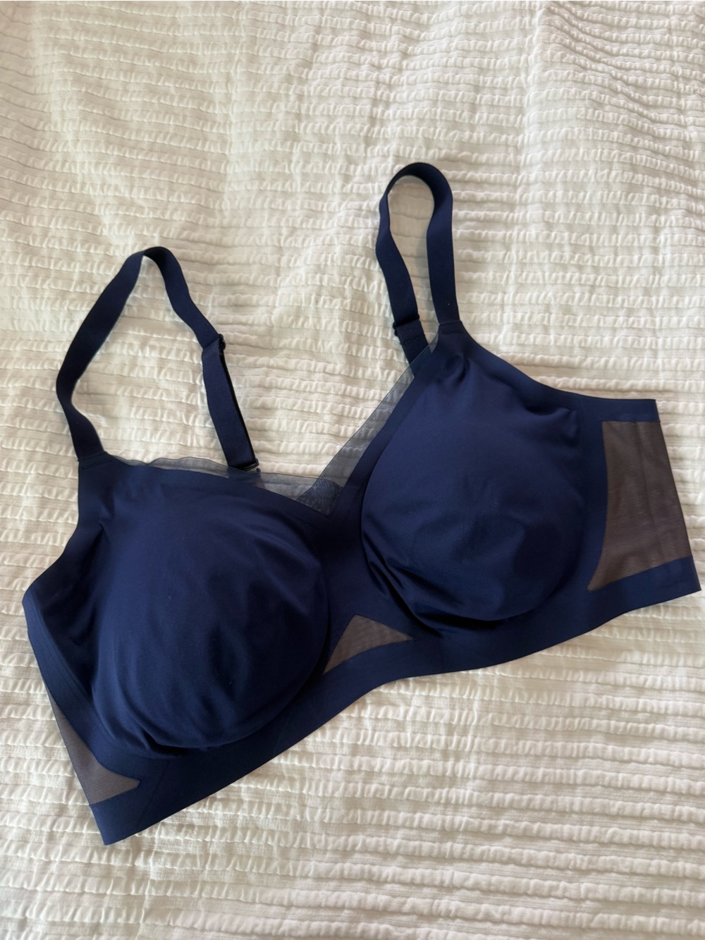 Honeylove Navy Seamless Underwire Bra - Supportive Everyday Comfort EUC 1035